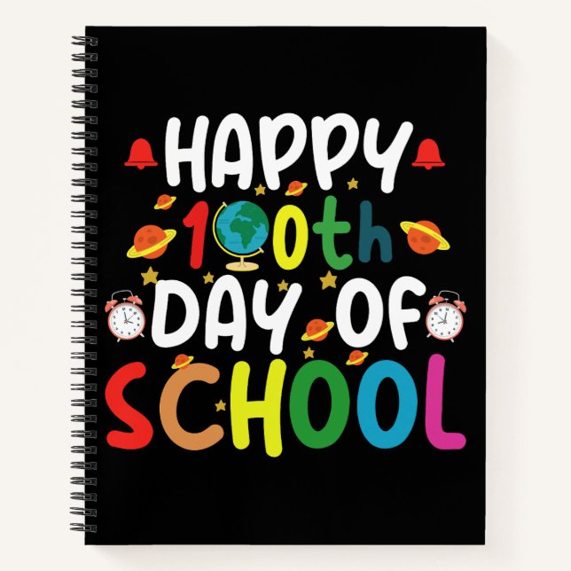 Happy 100th Day of School Teacher Student Notebook (Front)