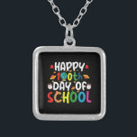 Happy 100th Day of School Teacher Student Silver Plated Necklace<br><div class="desc">Happy 100th Day of School 100 Days of School Teacher Student T-Shirt</div>