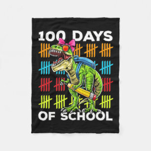 Happy 100th Day Of School Teachers 100 Days 3 Fleece Blanket