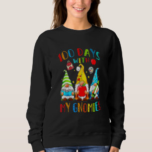 Happy 100th Day Of School Three Gnomes Virtual Sweatshirt