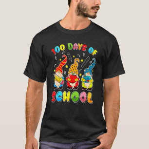 Happy 100th Day Of School Three Gnomes Virtual Tea T-Shirt