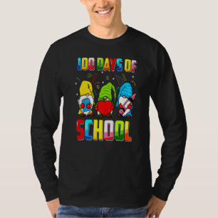 Happy 100th Day Of School Three Gnomes Virtual Tea T-Shirt