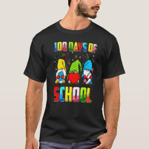 Happy 100th Day Of School Three Gnomes Virtual Tea T-Shirt