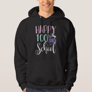 Happy 100th Day Of School Unicorn 100 Days Of Scho Hoodie