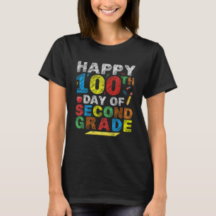 Happy 100th Day of Second Grade Gift 100 Day Schoo T-Shirt