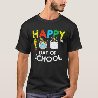 Happy 100Th Day School Leopard Apple Mask Quaranti T-Shirt