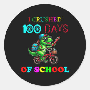 Happy 100th Days Of School Teachers Kids Bike Classic Round Sticker