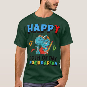 Happy 100Th Of Day Kindergarten T-Rex Day Of Schoo T-Shirt