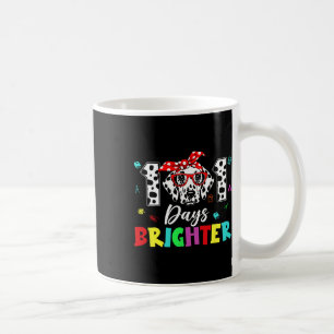 Happy 101 Days Brighter Cute Dog Boys Girls 100 Da Coffee Mug