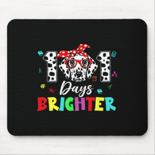 Happy 101 Days Brighter Cute Dog Boys Girls 100 Da Mouse Pad