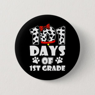 Happy 101 Days School 1st Grade Dog 100 Days Smart 6 Cm Round Badge
