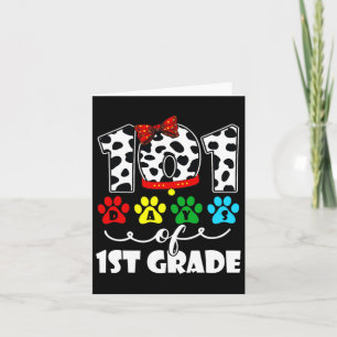 Happy 101 Days School 1st Grade Dog 100 Days Smart Card