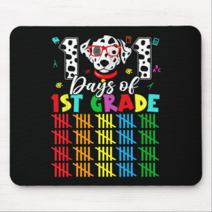 Happy 101 Days School 1st Grade Dog 100 Days Smart Mouse Pad