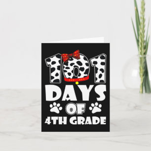 Happy 101 Days School 4th Grade Dog 100 Days Smart Card