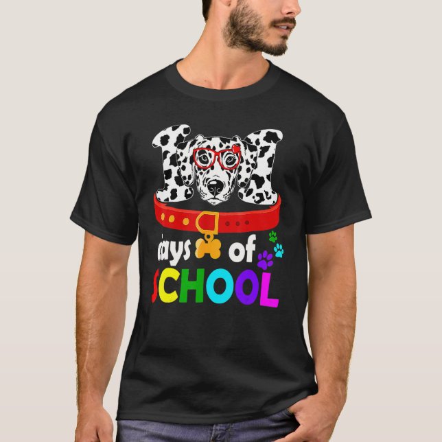 Happy 101 Days School Cute Dog 100 Days Smarter St T-Shirt (Front)
