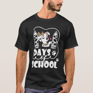 Happy 101 Days School Cute Dog 100 Days Smarter St T-Shirt