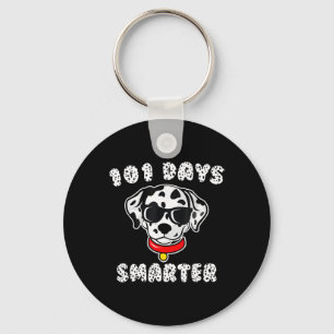 Happy 101 Days School Cute Dog Lover 100 Days Stud Key Ring