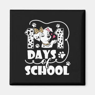 Happy 101 Days School Cute Dog Lover 100 Days Stud Magnet