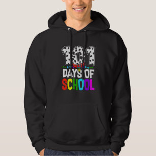 Happy 101 Days School Cute Dogs Lovers Student or Hoodie