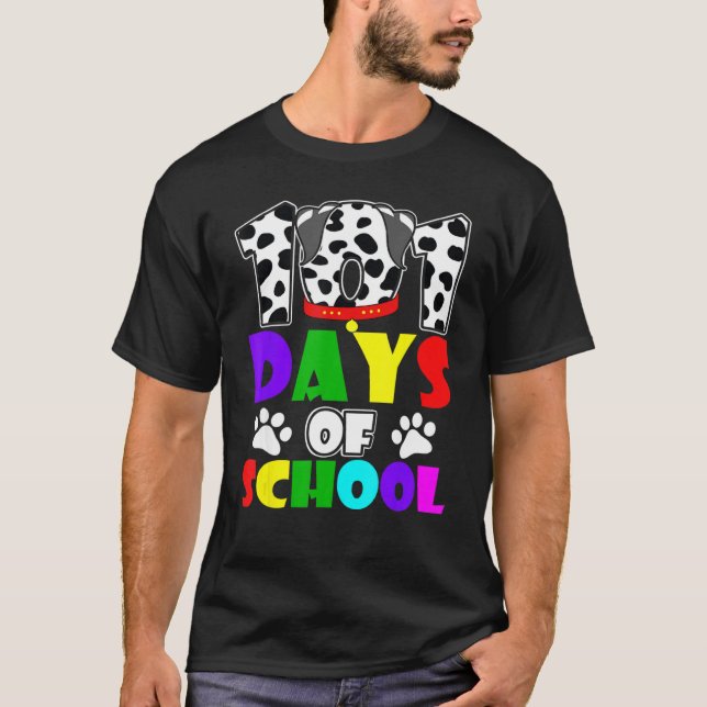 Happy 101 Days School Dog Student Or Teacher Boys  T-Shirt (Front)