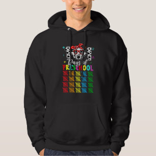 Happy 101 Days School Preschool Dog Lover Student  Hoodie