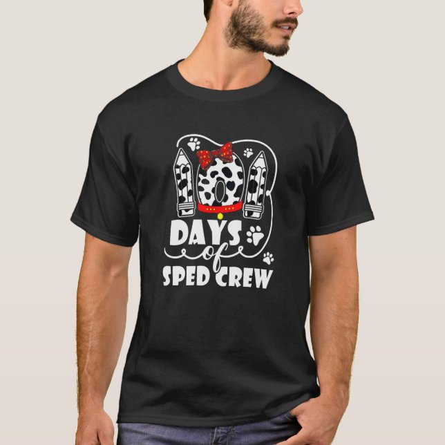 Happy 101 Days School Sped Crew Dog 100 Days Smart T-Shirt (Front)