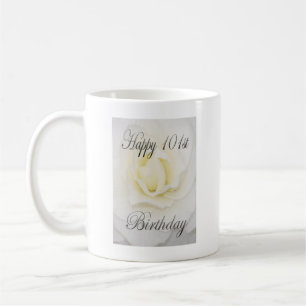 Happy 101st Birthday White Flower Coffee Mug