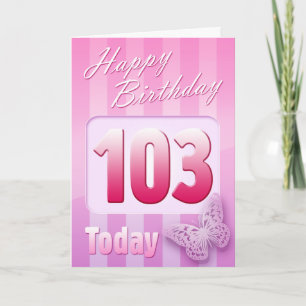 Happy 103rd Birthday Grand Mother Great-Aunt Mum Card