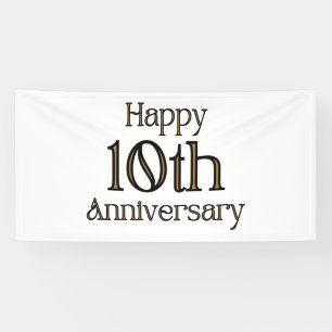Happy 10th Anniversary 4x8 Vinyl Banner