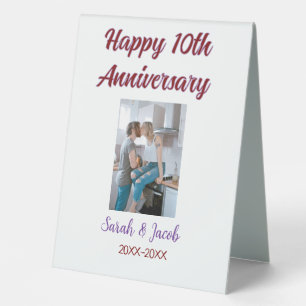 Happy 10th anniversary photo wedding couple name d