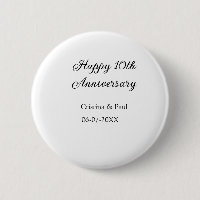 Happy 10th anniversary simple minimal wedding name