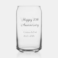 Happy 10th anniversary simple minimal wedding name