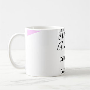 Happy 10th anniversary simple minimal wedding name coffee mug