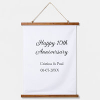 Happy 10th anniversary simple minimal wedding name