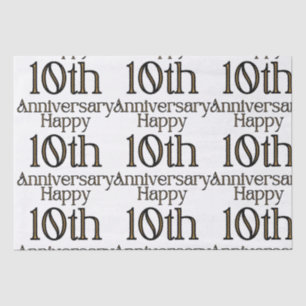 Happy 10th Anniversary Tissue Paper