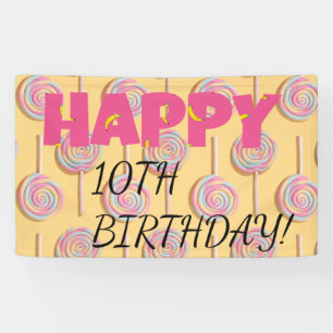 Happy 10th Birthday Banner for kids!