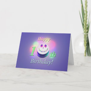 Happy 10th Birthday Cake Card