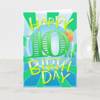 Happy 10th Birthday Card