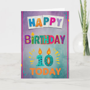 Happy 10th Birthday Card