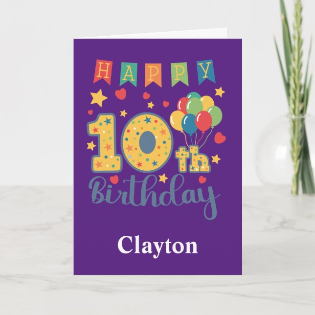 Happy 10th Birthday Card (Front)