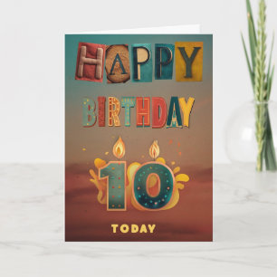 Happy 10th Birthday Card