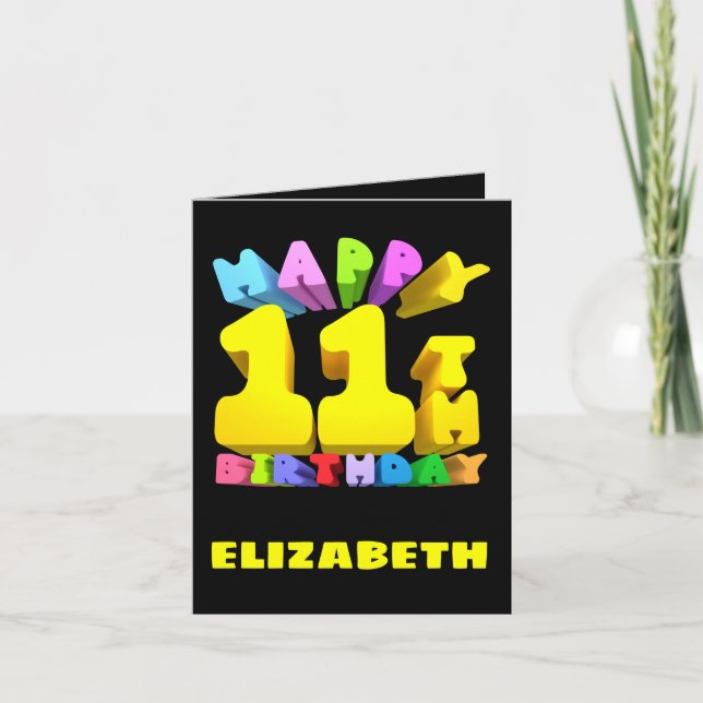 Happy 11th Birthday Card (Front)