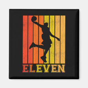 Happy 11th Birthday Decorations For Boys Basketbal Magnet