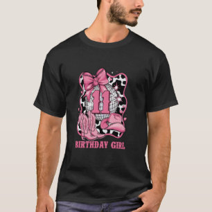 Happy 11th Birthday Girl Bow Rodeo Western Cowgirl T-Shirt