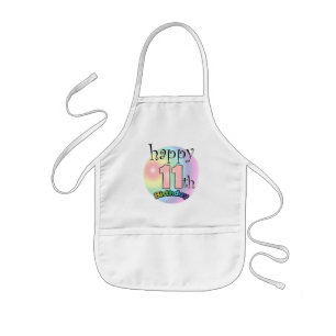 Happy 11th Birthday (roze) Kids Apron