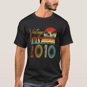 Happy 11Th Birthday Vintage July 2010 11 Years Old T-Shirt