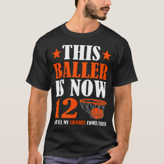 Happy 12Th Birthday 12 Year Old Basketball 12Th Bi T-Shirt