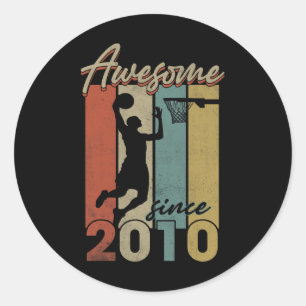 Happy 12th Birthday Basketball 12 Yr Old Awesome S Classic Round Sticker