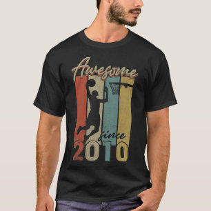 Happy 12th Birthday Basketball 12 Yr Old Awesome S T-Shirt