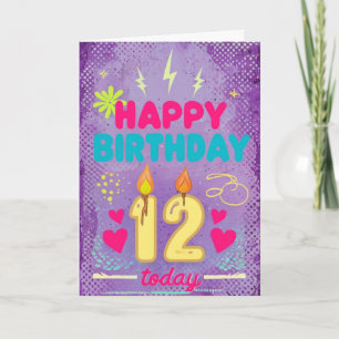 Happy 12th Birthday Card